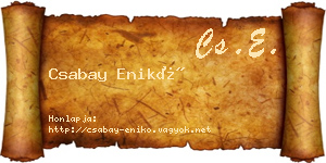 Csabay Enikő névjegykártya